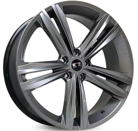 4 RODAS KR S18 TIGUAN R-LINE / ARO 17X7 / (5X112) ET38 cor:Grafite Brilhante 1