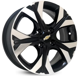 4 RODAS KR S21 ONIX PREMIER TURBO / ARO 15X6 / (4X100) ET39 cor:Preta Diamantada 1