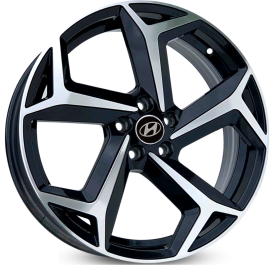 4 RODAS KR S23 HONDA, HYUNDAI, KIA / ARO 18X7 / (5X114) ET40 cor:Preta Diamantada 1