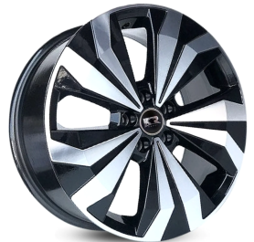 4 RODAS KR S25 VW T-CROSS 250 TSI / ARO 17X7 / (5X100) ET39 cor:Preta Diamantada 1