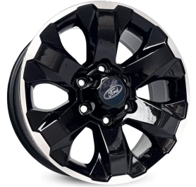 4 RODAS KR S30 MODELO FORD RANGER / ARO 18X7 / (6X139) ET28 cor:Preta Diamantada 1