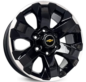 4 RODAS KR S30 GM S10 HIGH COUNTRY / ARO 16X7 / (6X139) ET28 cor:Preta Diamantada 1