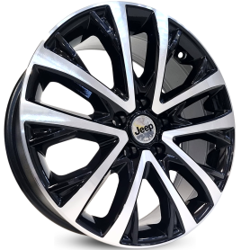 4 RODAS KR S34 MODELO JEEP / ARO 16X6 / (5X110) ET28 cor:Preta Diamantada 1