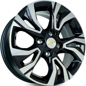 4 RODAS KR S35 MODELO ONIX RS / ARO 15X6 / (4X100) ET39 cor:Preta Diamantada 1