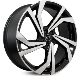 4 RODAS KR S54 MODELO JETTA GLI / ARO 20X7,5 / (5X112) ET45 cor:preta Diamantada 1