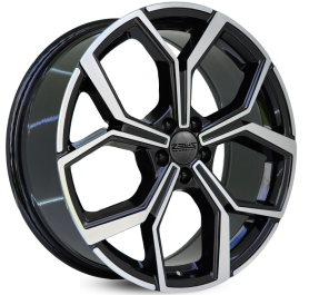 4 RODAS ZEUS SALERNO POLO GTI / ARO 19X7,5 / (5X100) ET:42 cor:Preta Diamantada 1