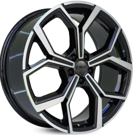 4 RODAS ZEUS SALERNO GOLF, JETTA  / ARO 19X7,5 / (5X112)ET42 cor:Preta Diamantada 1