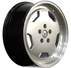 4 RODAS RAW MODELO MERCEDES AMG MONOBLOCK / ARO 17X7 / (5X112) ET35 cor:Prata Diamantada 1