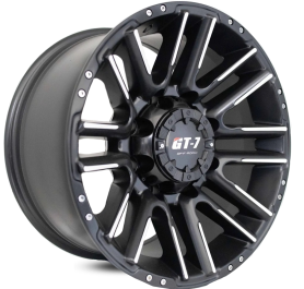 4 RODAS GT7 MODELO STRONG OFF-ROAD AMAROK / ARO 18X9 / (5X120) ET15 cor:Preta Diamantada Fosca 1