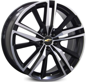 4 RODAS RAW MODELO EQUINOX PREMIER / ARO 22X9 / (5X115) ET43 cor:Preta Diamantada Fosca 1