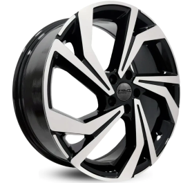 4 RODAS ZEUS VENETO GOLF, JETTA  / ARO 20X7,5 / (5X112) ET45 cor:Preta Diamantada 1