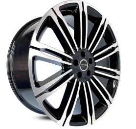 4 RODAS GT7 MODELO RANGE ROVER VOGUE / ARO 22X9 / (5X120) ET45 cor:Preta Diamantada 2