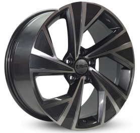 4 RODAS ZEUS AUDI A3, A4, Q3 / ARO 18X8 / (5X112) ET44 cor:Grafite Diamantada 1