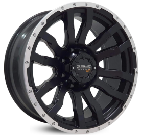 4 RODAS ZEUS ZWAT2 OFF-ROAD RAM / ARO 20X9 / (8X165) ET 0 cor:Preta Diamantada Fosca 1