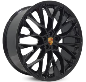 4 RODAS MODELO PORSCHE HRE P200 / ARO 22X9 / (5X130) ET50 cor:Black Piano 1