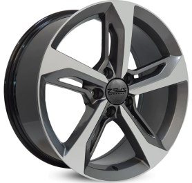 4 RODAS ZEUS MODELO POLO, NIVUS, VIRTUS / ARO 18X8 / (5X100) ET42 cor:Grafite Diamantada 1